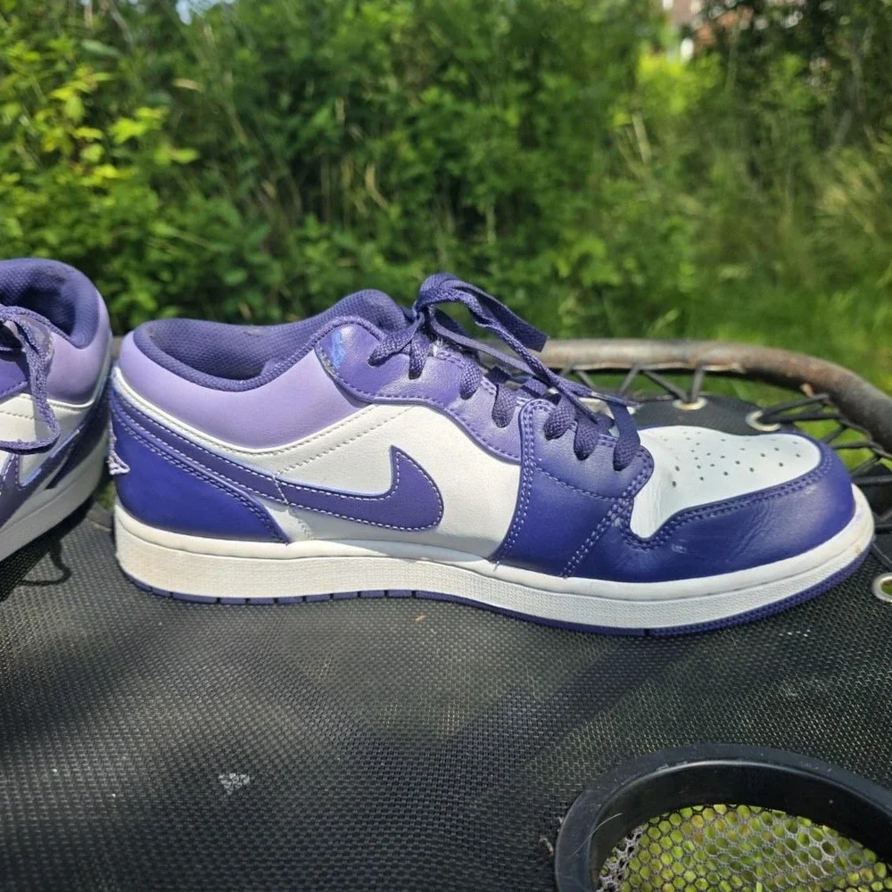 Nike Air Jordan 1 Low Sky J Purple White Sneakers Mens 10.5 Casual Streetwear